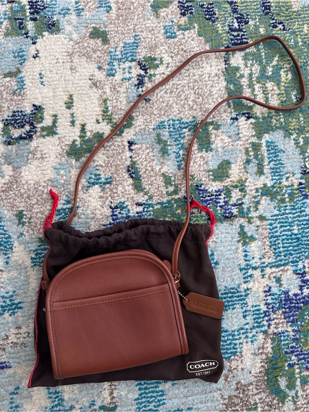 Vintage COACH Abbie Brown Leather Small Crossbody Bag - Picture 2 of 7